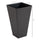 28" Tall Plastic Flower Pot, Set of 3, Large Outdoor & Indoor Plastic Garden Planters, for Entryway, Patio, Yard, Brown