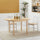 55" Solid Wood Kitchen Table, Drop Leaf Tables for Small Spaces, Folding Dining Table, Natural
