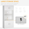 71" Kitchen Buffet with Hutch, Pantry Storage Cabinet with Shelves, Open Microwave Countertop for Dining Room, Living Room, White