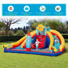 5-in-1 Inflatable Water Slide, Kids Castle Bounce House with Slide, Pool, Water Gun, Basket, Climbing Wall Includes Carry Bag, Repair Patches, 750W Air Blower