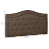 Upholstered Headboard, Button Tufted Bedhead Board, Home Bedroom Decoration for Full-Sized Beds, Brown