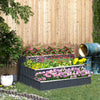 47" x47" x25" 3 Tier Raised Garden Bed, Metal Elevated Planer Box Kit w/ A Pairs of Glove for Backyard, Patio to Grow Vegetables, Herbs