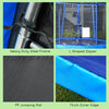Blue 7FT Kids Trampoline, Durable Bouncer Spring Gym Toy Indoor/Outdoor with Safety Net Enclosure, Fun Exercise Activity