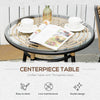 3 Piece Patio PE Rattan Bistro Set, Outdoor Round Resin Wicker Coffee Set, w/ Chairs & Coffee Table Furniture Set, for Deck, Grey