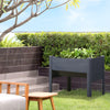 48" Fir Wood Raised Garden Bed with Tool Hooks, Elevated Planter Box Stand with Unique Funnel Design for Backyard, Gray