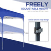 10' x 10' Pop Up Canopy with Adjustable Height, Foldable Gazebo Tent with Carry Bag with Wheels and 4 Leg Weight Bags for Outdoor, Blue