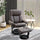 PU Leather Massage Recliner Chair with Ottoman, 10 Point Vibration Swiveling Armchair, Brown