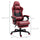 Gaming Chair with Swivel Wheel, Computer Chair with PU Leather, Retractable Footrest, Racing Gaming Chair, Red