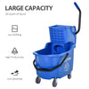 Home Janitorial Cleaning Floor Bucket with 34 Quart Capacity and Metal Handle