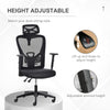 Draft Chair, Ergonomic Chair with Lumbar Back Support, Adjustable Headrest for Office, Task Chair, Black