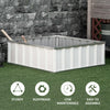 3x3ft Metal Raised Garden Bed, Steel Planter Box, No Bottom w/ A Pairs of Glove for Backyard, Patio to Grow Vegetables, Herbs, White
