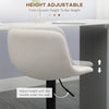 Adjustable Bar Stools, Swivel Bar Height Chairs Barstools Padded with Back for Kitchen, Counter, and Home Bar, Set of 4, Cream White
