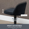 Bar Stools, Bar Stools with Backs, Swivel Seat, Velvet-Touch Fabric, Soft Upholstery for Kitchen, Bar, â€ŽAdjustable Bar Stools, Black