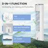 2-In-1 Portable Swivel Air Conditioner Humidifier Cooling Fan for Home Office with 3 Modes, 3 Speeds, Remote Control, 1.3 Gal Water Tank, White