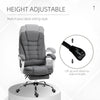 Home Office Chair Computer Chair with Retractable Footrest Adjustable Height Reclining Function Dark Gray