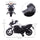 6V Electric Motorcycle for Kids, Dirt Bike, Battery-Powered Ride-On Toy Off-Road Street Bike with Pedal, Headlights, and Training Wheels, White