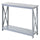 2-Tier Bench Sofa Console Table with Underneath Storage Shelf for the Entryway  Living Room  & Hallway  Grey