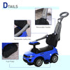 3 In 1 Push Cars for Toddlers Kid Ride on Push Car Stroller Sliding Walking Car with Horn Music Light Function Secure Bar Ride on Toy for Boy Girl 1-3 Years Old Blue