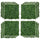 12-Piece 19.75" x 19.75" Milan Artificial Grass, Water Drainage, & Soft Feel, Light Green