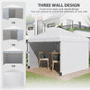 10' x 10' Pop Up Canopy with 3 Sidewalls, Leg Weight Bags and Carry Bag, Height Adjustable Party Tent Event Shelter Gazebo for Garden, Patio, Cream