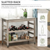 Kitchen Cart Rolling Kitchen Island Cart Modern Kitchen Utility Cart with Stainless Steel Tabletop, and Storage Wine Rack