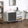 Sideboard Storage Cabinet with Adjustable Shelf, Free Standing 2-Door Kitchen Cupboard for Dining Room, Hallway, Grey