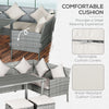 5-Piece Modern Outdoor Wicker Patio Furniture Sets with PE Rattan Resistant to Weather & Quality Build