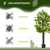 5ft Artificial Fiddle Leaf Fig Tree, Faux Decorative Plant in Nursery Pot for Indoor or Outdoor DÃ©cor