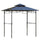 8' x 5' Barbecue Grill Gazebo Tent, Outdoor BBQ Canopy with Side Shelves, and Double Layer PC Roof, Brown