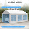 20' x 10' Party Tent & Carport, Large Outdoor Canopy Tent Portable Garage with Removable Sidewalls and Windows, White Tents for Parties, Wedding and Events