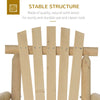 Wooden Rustic Rocking Chair, Indoor Outdoor Adirondack Log Rocker with Slatted Design for Patio, Lawn, Natural