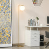 Metal Floor Lamp, Standing Light with 350Â° Adjustable Lampshade for Living Room, Bedroom, Office, Gold
