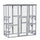 Large Wooden Outdoor Cat House Catio Enclosure, Kitten Cage with Weather Protection, Cat Patio with 6 Platforms - 71"L, Grey