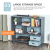 3-Tier Modern Bookcase Chest Open Shelves Cabinet Floor Standing Home Office Storage Furniture Shelving with Drawers