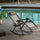 Outdoor Rocking Chairs Zero Gravity Rocking Chair w/ Removable Headrest, Side Tray, Cup & Phone Holder, Grey