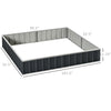 8.5x3ft Metal Raised Garden Bed, DIY Large Steel Planter Box, No Bottom w/ A Pairs of Glove for Backyard, Grey