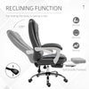 Home Office Chair Computer Chair with Retractable Footrest Adjustable Height Reclining Function Dark Gray