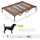 48" x 36" Elevated Breathable Dog Bed Portable Pet Cot w/ Carry Bag Metal Frame Breathable Mesh Indoor and Outdoor Tan