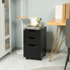 3 Drawer Mobile File Cabinet, Rolling Printer Stand, Vertical Filing Cabinet, Black
