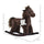 Kids Plush Ride-On Rocking Horse Toy Children Chair with Soft Plush Toy & Fun Realistic Sounds - Brown