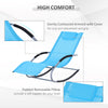 Chaise Rocker Patio Lounge Chairs with Recliner w/ Detachable Pillow & Durable Weather-Fighting Fabric, Blue
