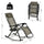 Outdoor Rocking Chairs Zero Gravity Rocking Chair w/ Removable Headrest, Side Tray, Cup & Phone Holder, Grey