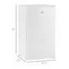 Mini Fridge with Freezer, 3.2 Cu.Ft Compact Refrigerator with Adjustable Shelf, Mechanical Thermostat and Reversible Door for  Dorm, White