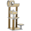 48" Fun Cat Tree with Scratching Posts, Small Cat Tower for Indoor Cat Furniture, Cat Tunnel Bed Activity Center Climbing Toy