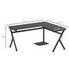 L Shaped Gaming Desk 61" Corner Computer Table Office Workstation