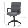 Office Chair Linen 360Â° Swivel Computer Desk Chair Home Study Rocker with Wheels  Grey