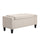 Linen Storage Ottoman Bench Lift Top Tufted Rectangle Ottoman for Living Room, Entryway, or Bedroom, Beige
