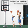 Portable Basketball Hoop, 7.6-10' Adjustable Height, Weight Base with Ball Holder, Basket Ball Stand on Wheels with 43" Backboard for Outdoor Junior Youth Adult Use