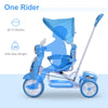 Children Ride-On Moped Tricycle with an Stylish Design & Interactive Music & Lighting Functions - Blue