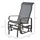 Gliding Lounger Chair, Outdoor Swinging Chair with Smooth Rocking Arms and Lightweight Construction for Patio Backyard, Grey